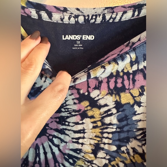 Lands end long sleeve tye dye top - Picture 3 of 4